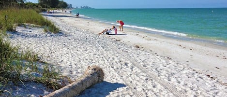 Sun loungers, beach towels