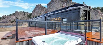 Great location for fly-fishing and train car enthusiasts!
