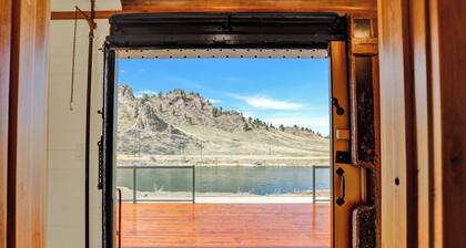 Great location for fly-fishing and train car enthusiasts!