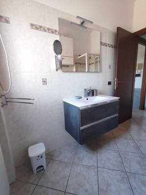 Haartrockner, Bidet, Handtücher, Seife