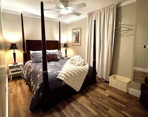 3 bedrooms, blackout curtains, free WiFi, bed sheets