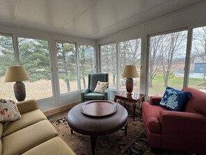 Upstairs at Inn Between the Lakes | Living area | Books