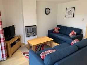 Smart-tv och eldstad