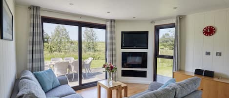 Télévision, cheminée