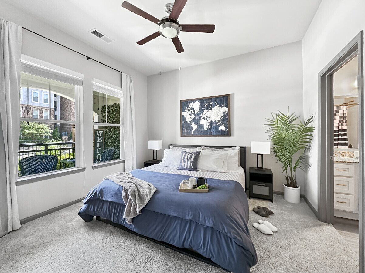 1 bedroom, desk, iron/ironing board, travel crib