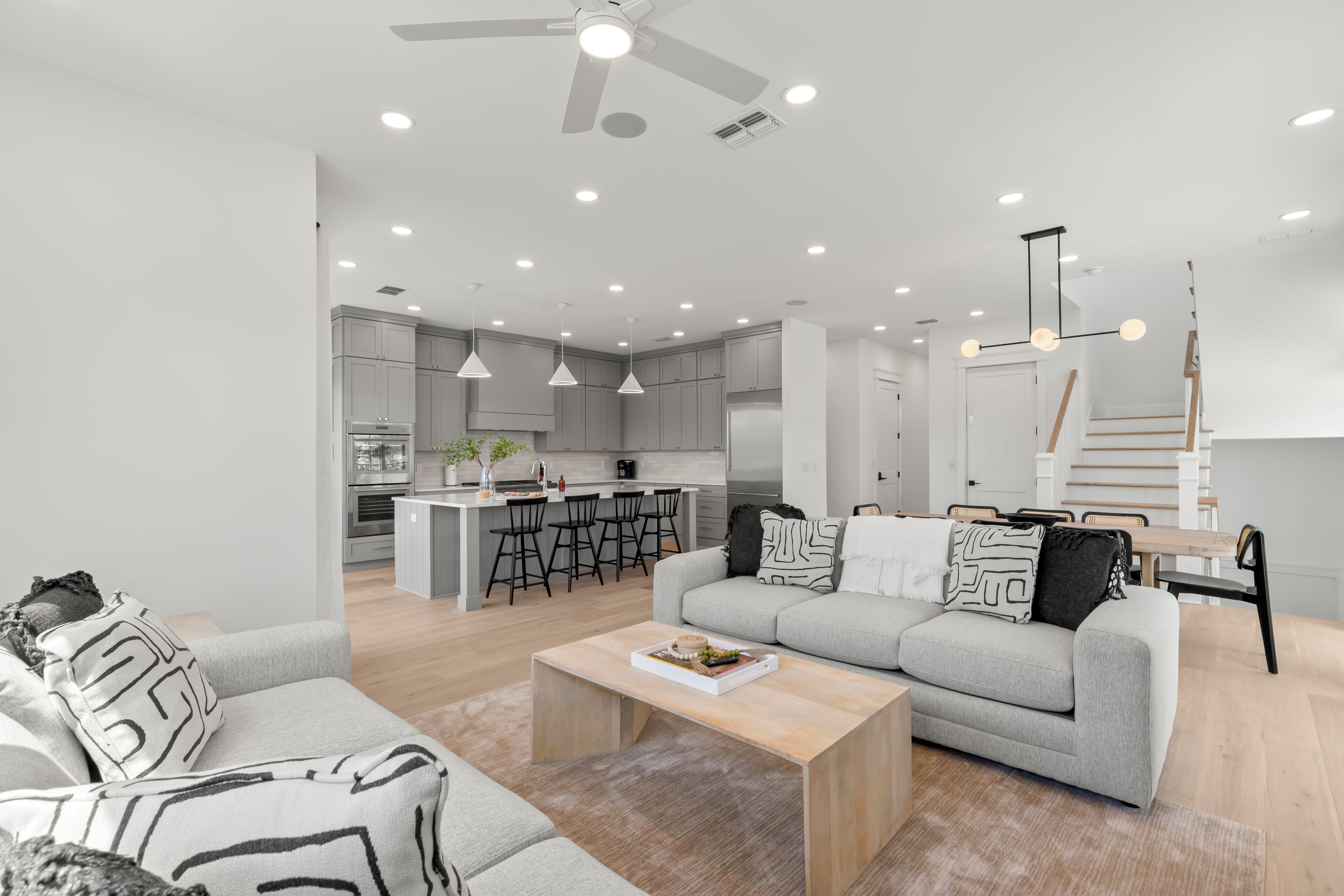 Jade House at The Gemma | Living area | 55-inch Smart TV with digital channels, Netflix, Hulu