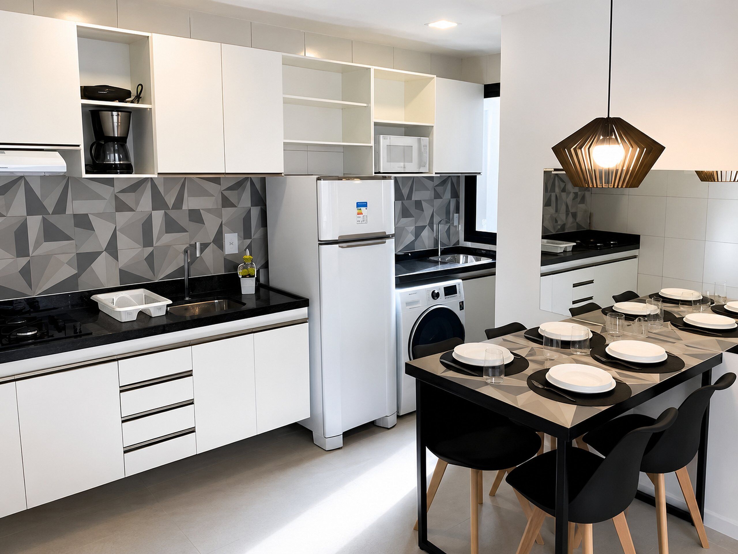 Apartamento 2° andar | Cozinha privada | Geladeira, micro-ondas, cafeteira/chaleira