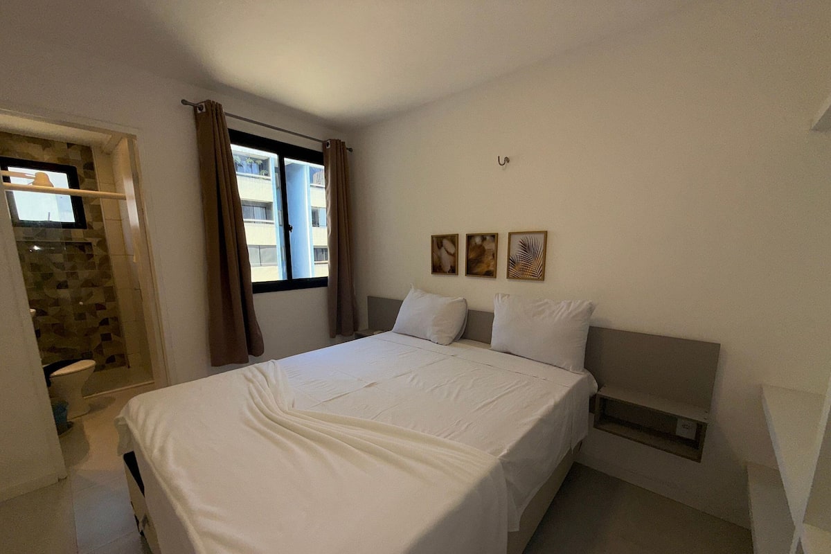 Ropa de cama de alta calidad y cortinas blackout