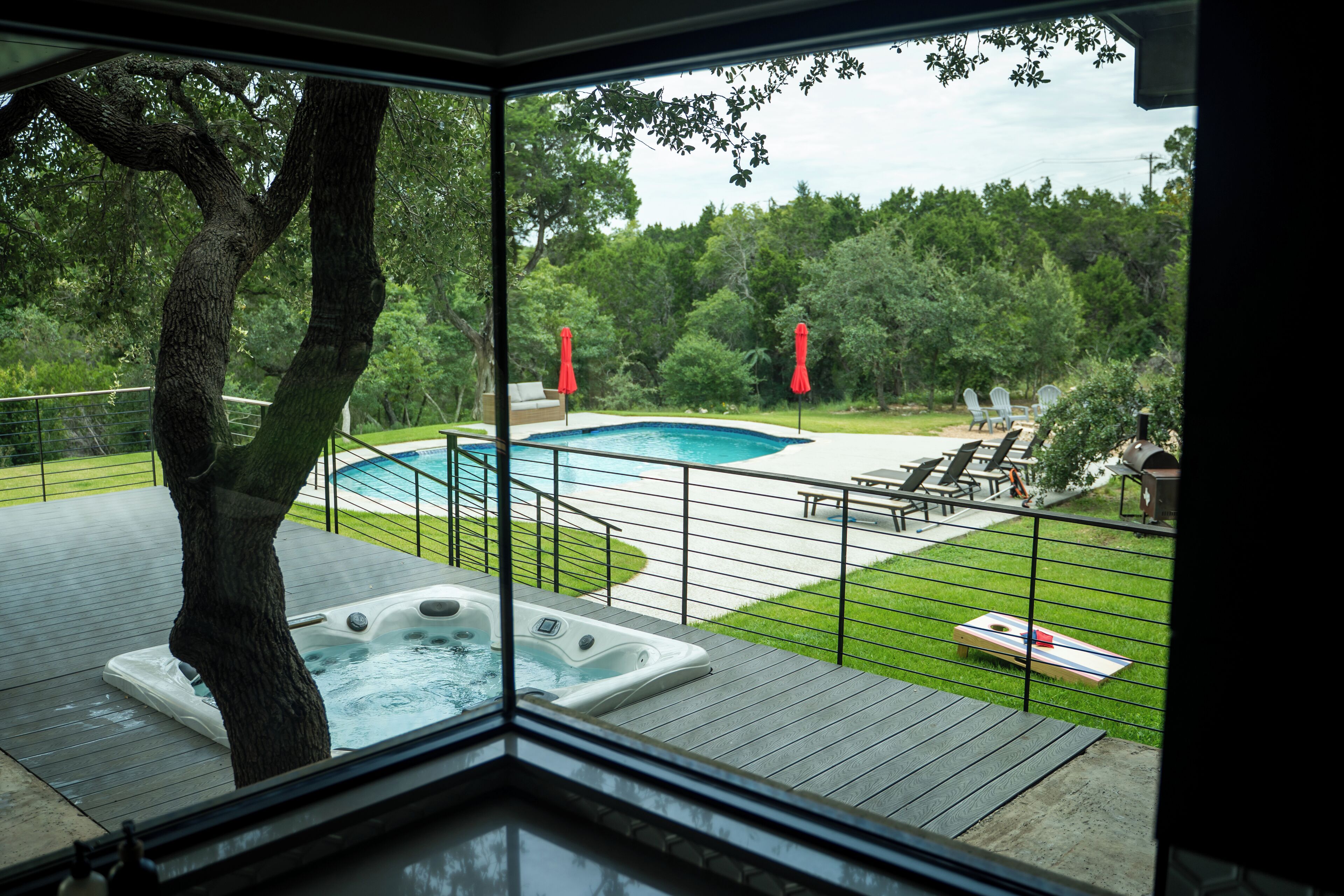 Piscine extérieure, piscine chauffée