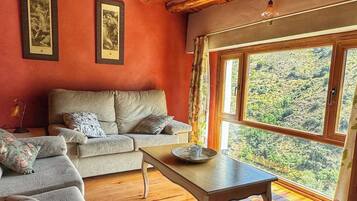 Een televisie en een open haard