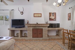 Fernseher, Kamin