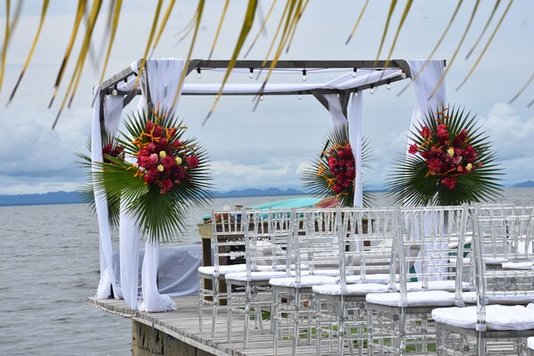 Espace de banquet à l’extérieur