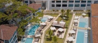 Stylish ocean-front imperial suite. Free transport to and from the airport.