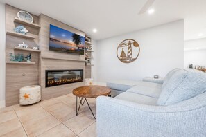 TV connectée, cheminée