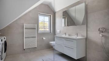 Hair dryer, towels