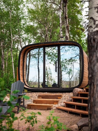 Terrace/patio. Refuge Bay Aer XL Dome - Luxury Off Grid Escape