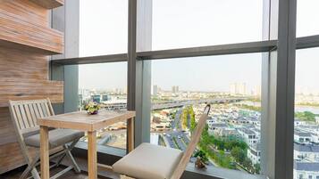 Luxury Apartment, 1 Bedroom, City View | Terrace/patio