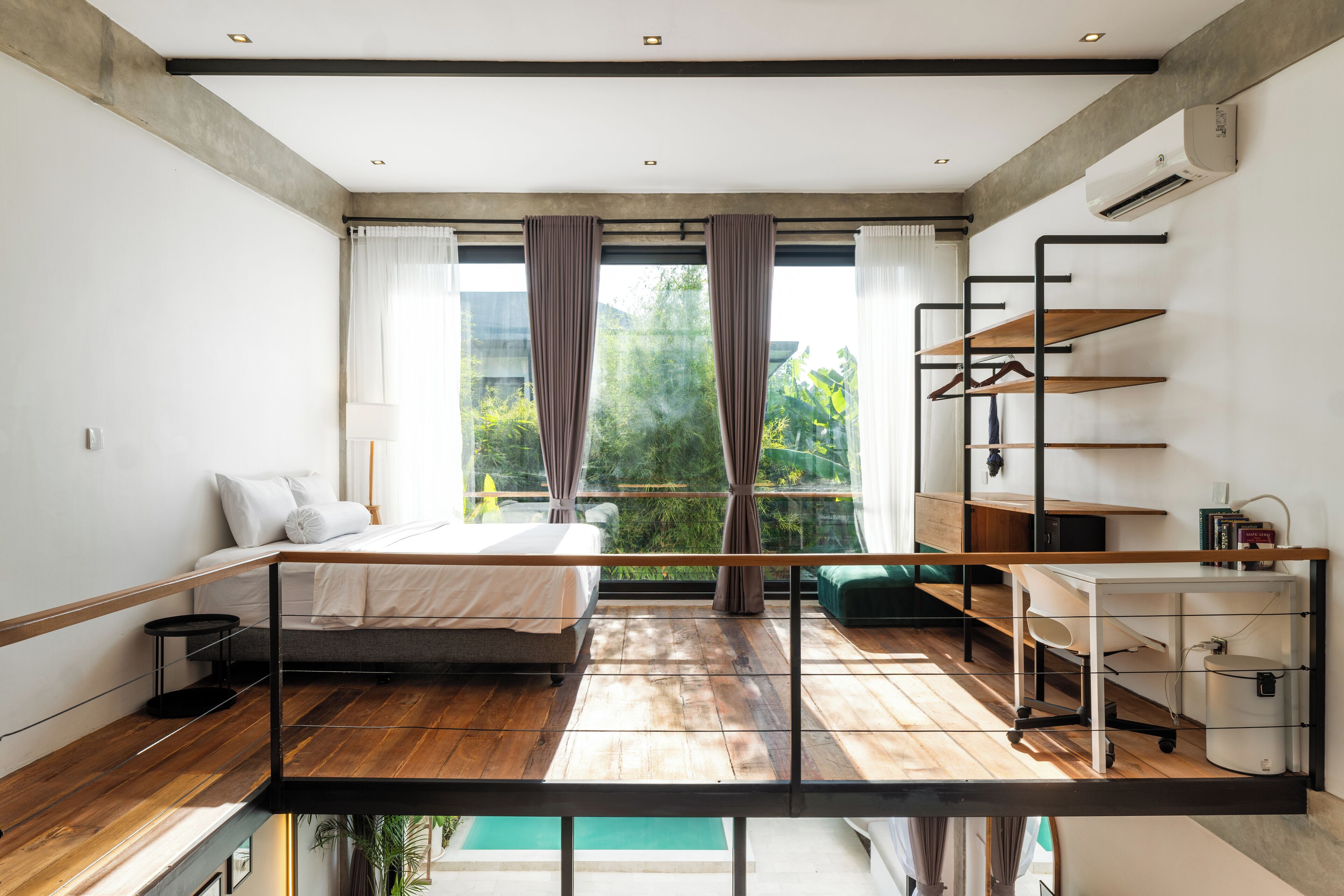 Deluxe Loft, 1 Bedroom, Private Pool | Desk, laptop workspace, iron/ironing board, free WiFi