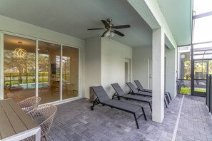 Flat-screen TV, video game console