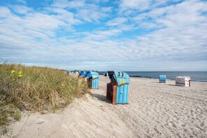 På stranden
