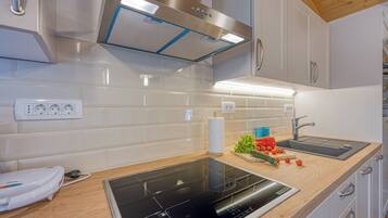 Family Apartment, Multiple Bedrooms (Istrian Casa Pr Marici Sunny Terrace) | Dapur peribadi | Peti sejuk, ketuhar, dapur, mesin basuh pinggan mangkuk