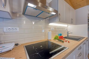 Family Apartment, Multiple Bedrooms (Istrian Casa Pr Marici Sunny Terrace) | Dapur peribadi | Peti sejuk, ketuhar, dapur, mesin basuh pinggan mangkuk
