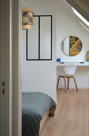 3 soverom, strykejern/-brett, reiseseng for barn og wi-fi (inkludert)