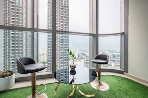 Design Apartment, 2 Bedrooms, Pool View | Balcony