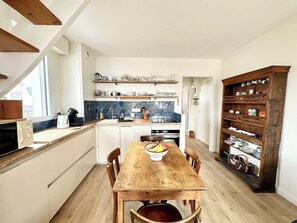 Fridge, microwave, oven, stovetop - Lovely ! T3 Duplex Hyper Cocooning (Quiberon)