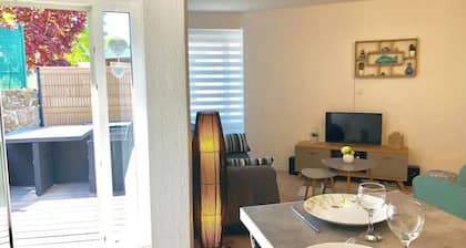 Jolie maisonnette cosy Bord de mer Terrasse