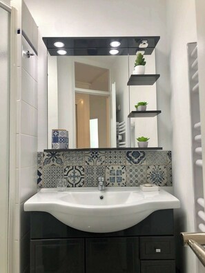 Shower, hair dryer