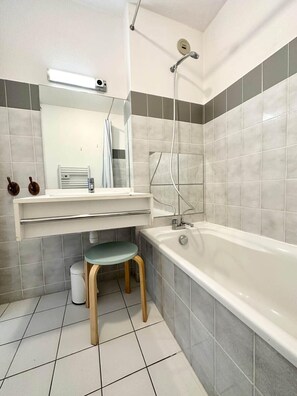 Shower, hair dryer