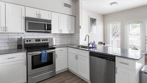 Fridge, dining tables