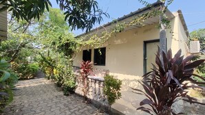 A house with a paved pathway leading to a door marked '03'. - Gir Forever  (Talala)