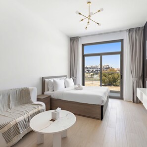 Apartment | 1 bedroom, Internet - Chic Studio in new Residence With Pool Sauna gym (Dubai)