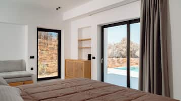 Premium Suite With Private Pool | Bộ trải giường bằng vải cotton Ai Cập, bộ đồ giường cao cấp