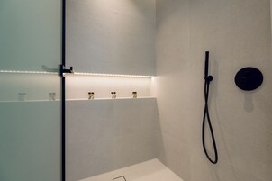 Premium Suite With Private Pool | Bathroom | Shower, rainfall showerhead, designer toiletries, hair dryer