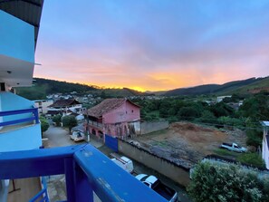 Vue sur la campagne depuis l’hébergement
