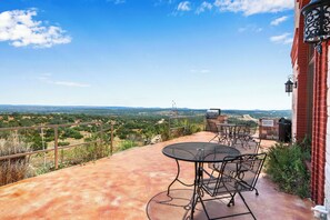 Outdoor dining - Expansive Hill Country Ranch w/ Pool Access on 2,001 Acres (Johnson City)