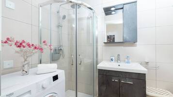 Hair dryer, towels