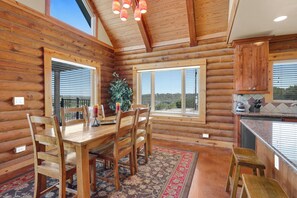 Dining - Lighthouse Hill Ranch - Log Home - situated on 2001 acres! (Johnson City)