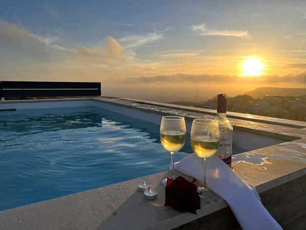 Pool - Take it easy and soak up the good life at this unique luxury penthouse, where sweeping sea views and your own rooftop pool make every moment feel unforgettable. (Il-Mellieha)