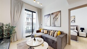Apartment, 1 Schlafzimmer, 2 Bäder | Wohnbereich