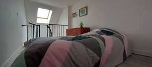 4 bedrooms, iron/ironing board, travel cot, bed sheets