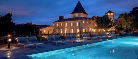 Piscine extérieure, piscine chauffée