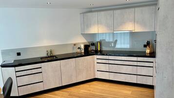 Fridge, oven, stovetop, dishwasher