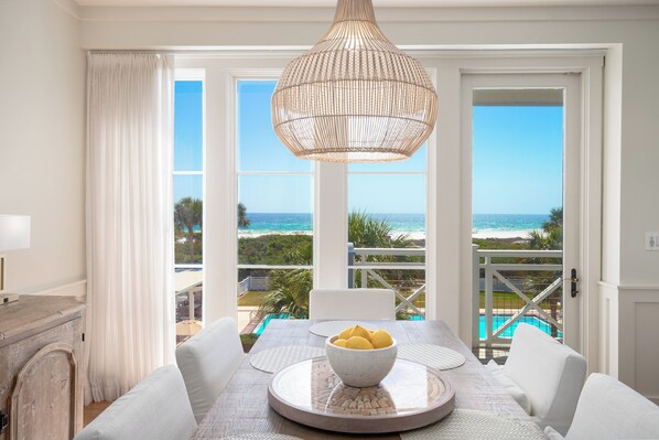 Dining - Beach Views, Gulf Front, Large Pool, 30A Watersound Gated Community (Inlet Beach)