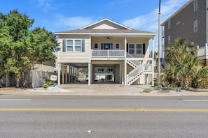 Exterior - Oceanview, Pool & Hot Tub @ Palm Tree Palace (North Myrtle Beach)