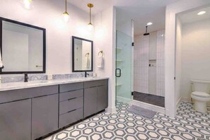 Shower, hair dryer