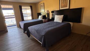 Family Room, 2 Double Beds, Non Smoking | Desk, bed sheets